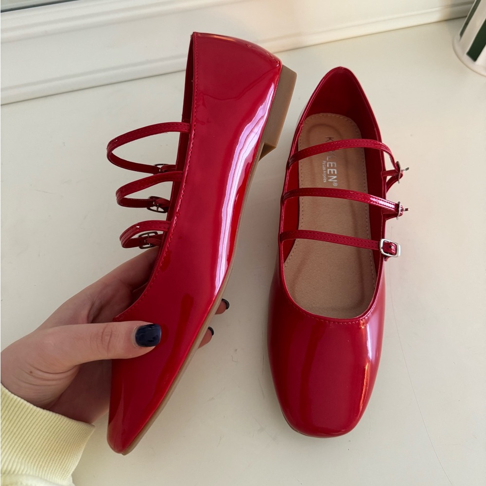 Red ballet flats